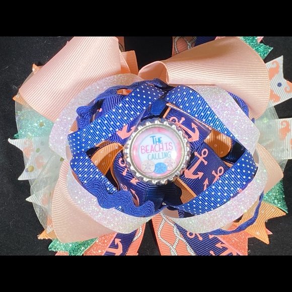 Summertime stacked Hair Bow - Picture 4 of 5